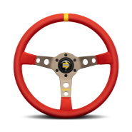 KIEROWNICA MOD.07 RED MICROFIBRA 35